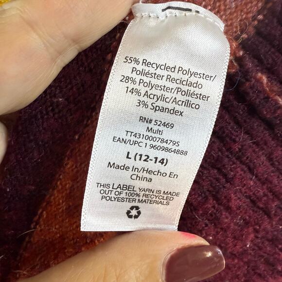 Time & Tru size Large, XL  fall tunic length open cardigan office layering #4262 - Picture 7 of 9